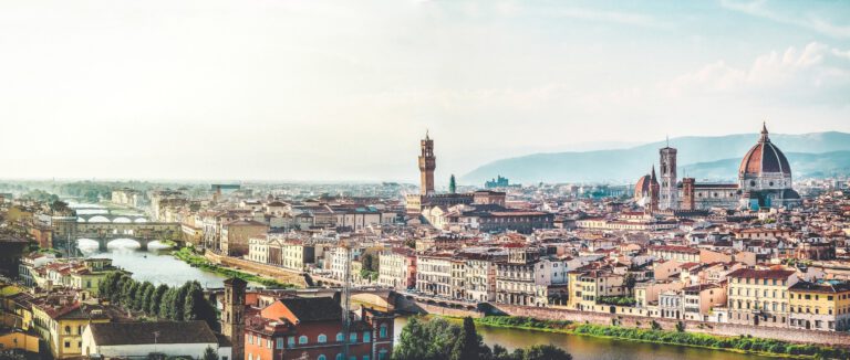 Vista panoramica de Florencia desde la plaza michelangelo