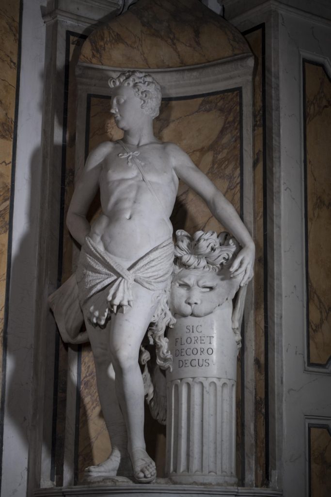 Estatua del decoro de La capilla de Sansevero de Napoles