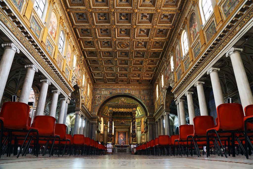 Techos del interior de la Basilica de Santa Maria la Mayor