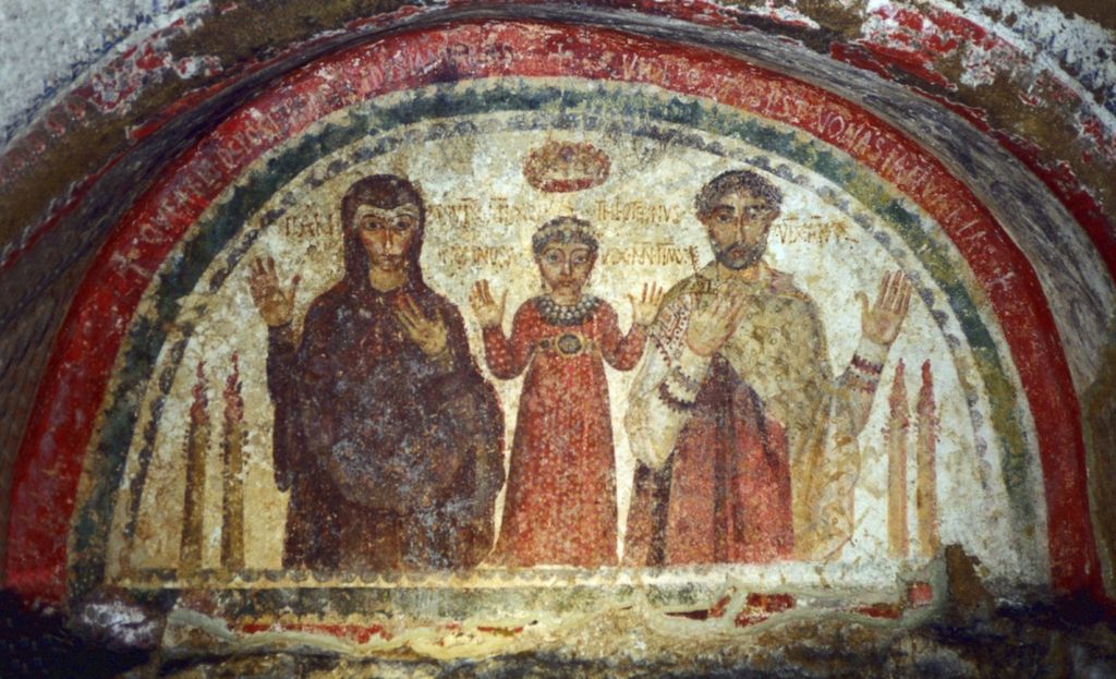Fresco en las catacumbas de San Gennaro