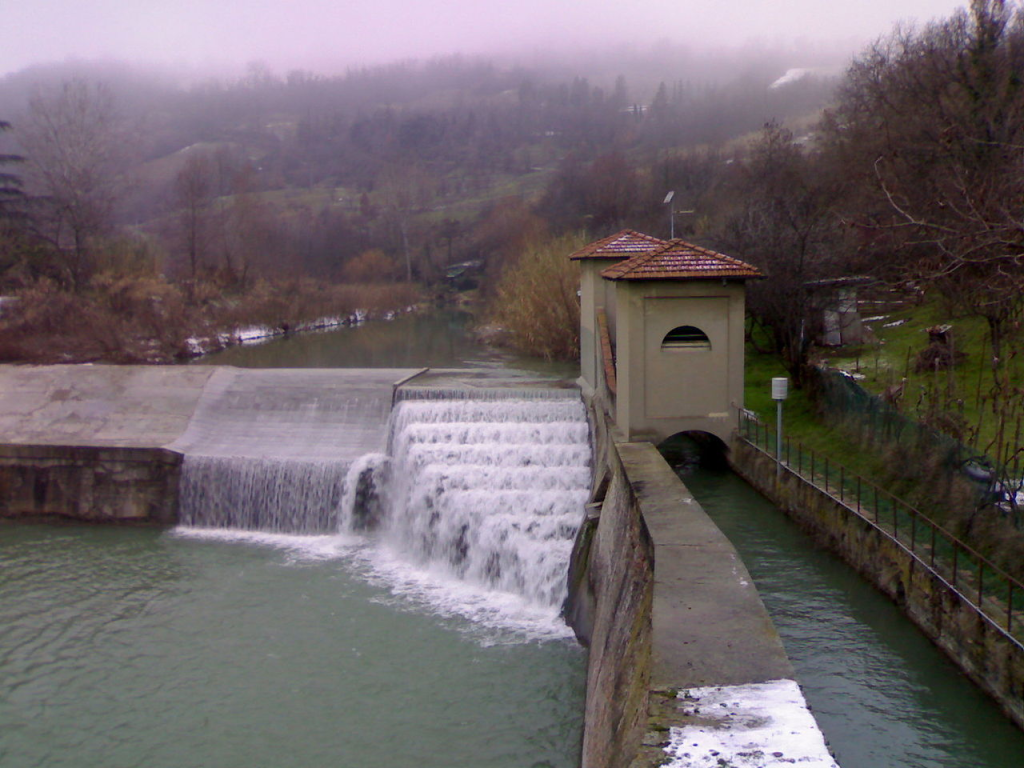Canales en Bolonia, inicio del Canal de Savena