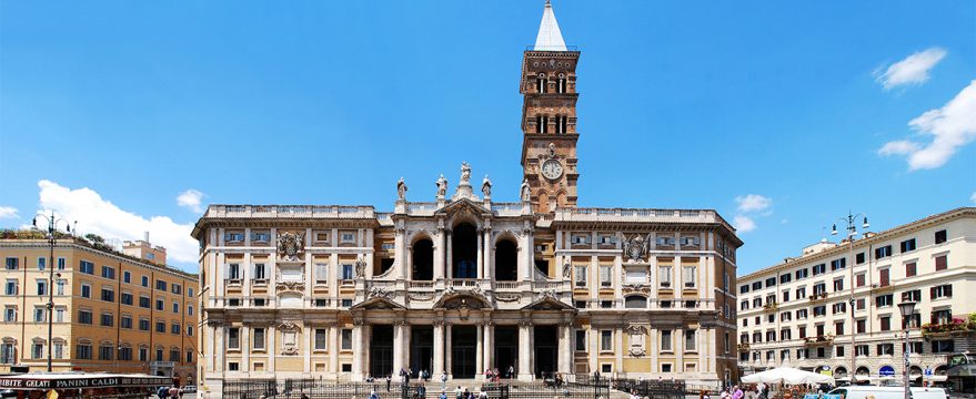 ROME, ITALY - JUNE 1: Basilica Santa Maria maggiore - Rome - outside on June 1, 2014, Rome, Italy.